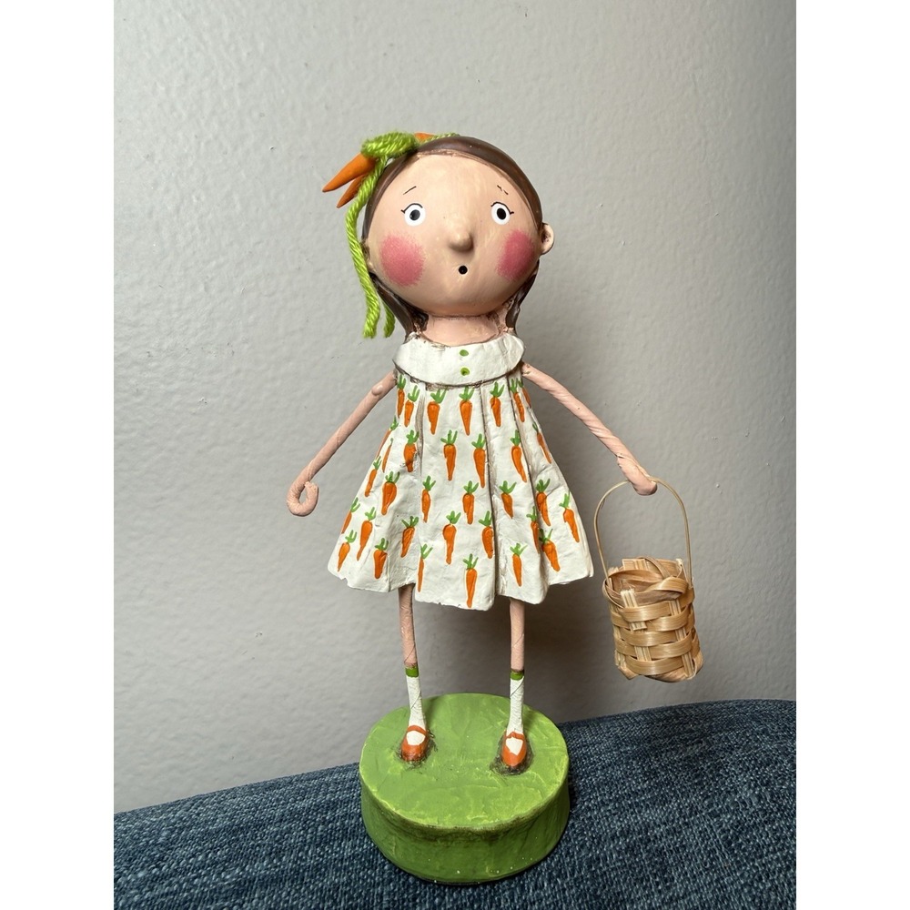 Chrissy Carrot Lori Mitchell ESC Trading Easter Girl Figurine Basket Retired HTF